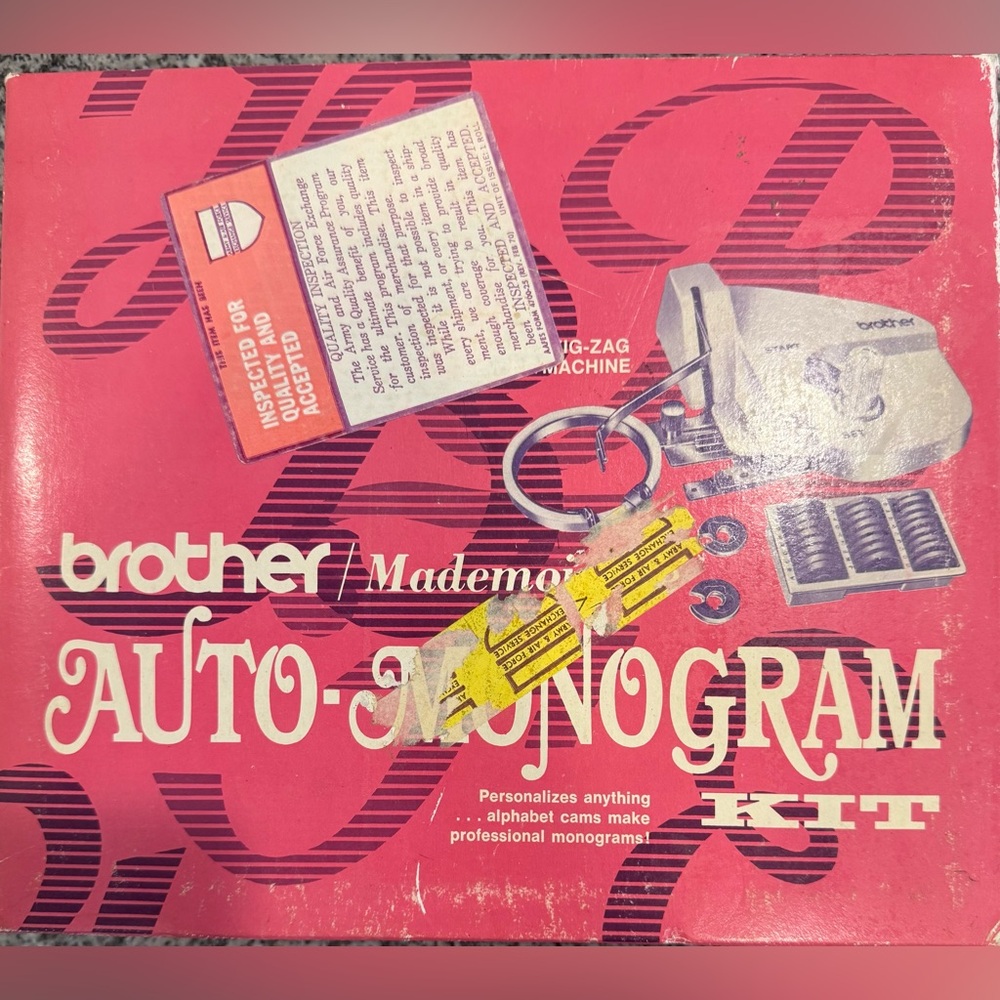 Vintage Brother Auto-Monogram Kit for Zig-Zag machine
